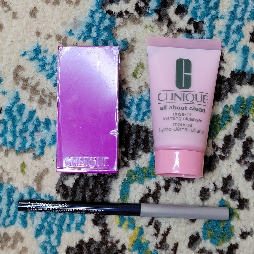 NEW Clinique Lot‎ Of 3 Items Eyeliner Eyeshadow Foaming Cleanser